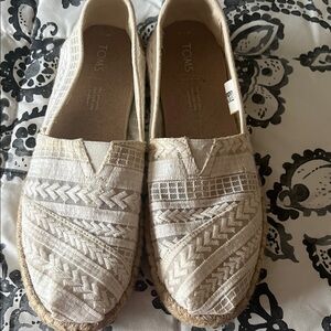 TOMS Women's Tan Espadrille Slip-Ons